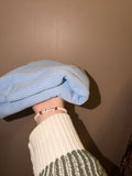 Light blue ribbed