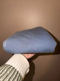Denim blue ribbed